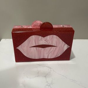 Red and pink clutch
